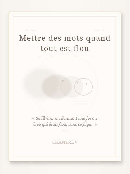 Couverture — Mettre des mots quand tout est flou